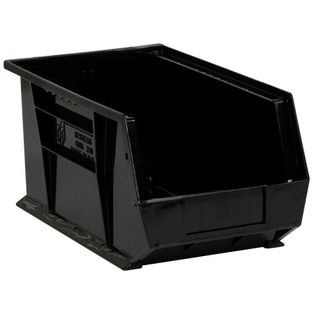 Bsc Preferred 14 3/4 x 8 1/4 x 7'' Black Plastic Stack & Hang Bin Boxes, 12PK BUY00012557